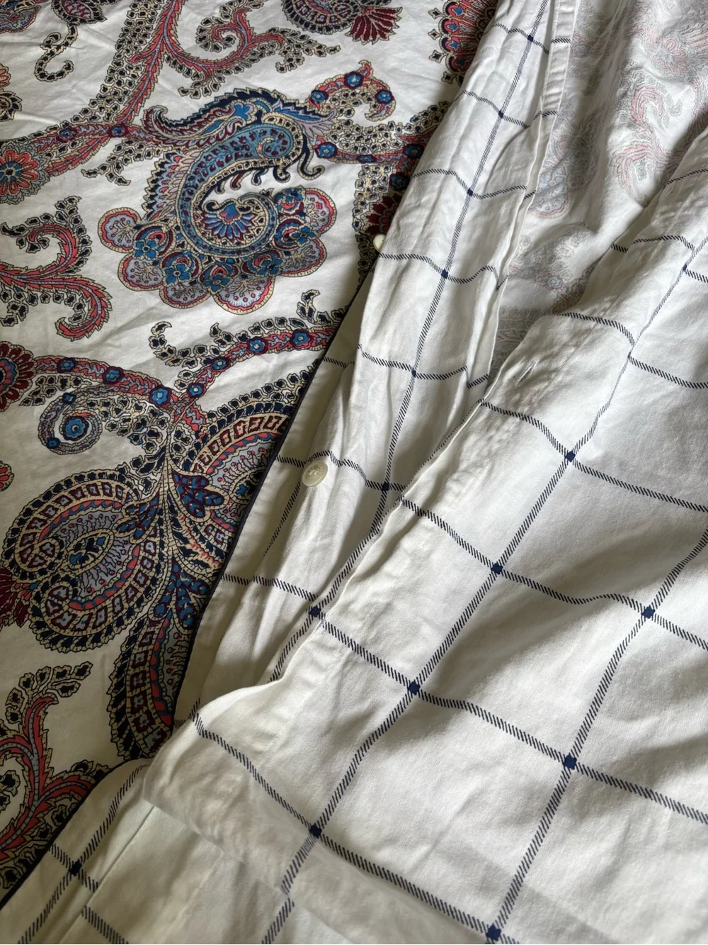 Ralph Lauren Carter Paisley Reversible KING Duvet Cover Set with Shams